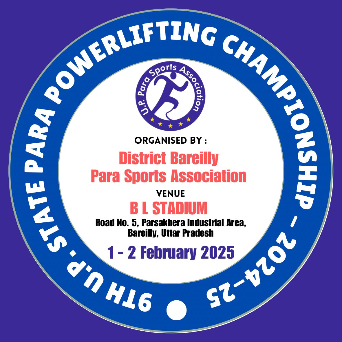 9th U.P. State Para Powerlifting Championship-2024-25